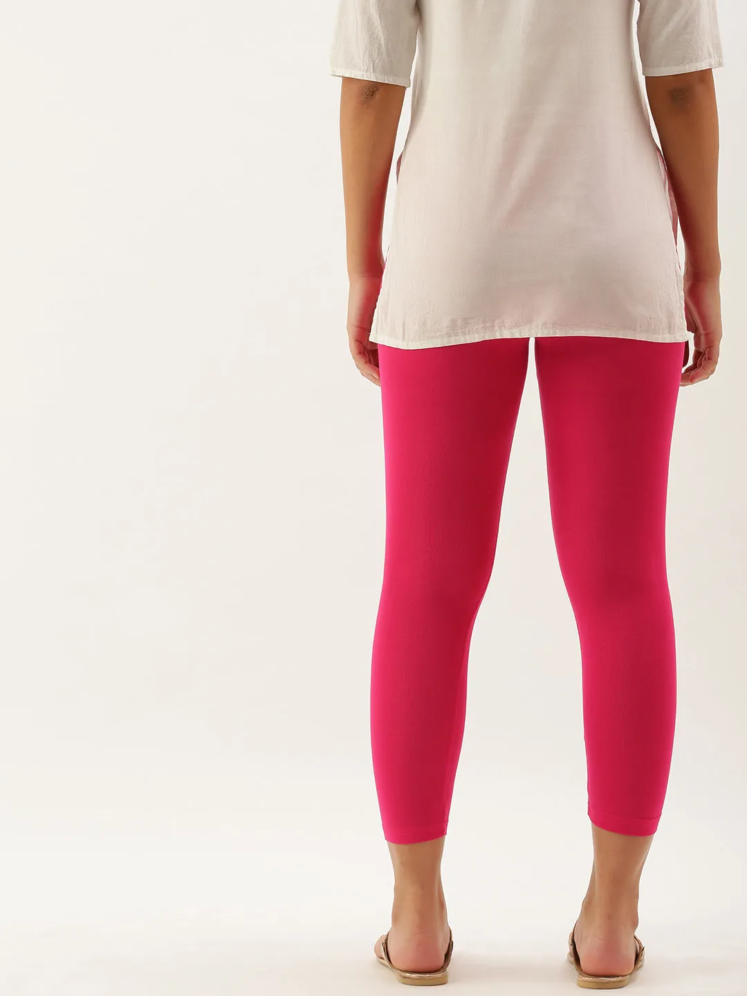 3/4th Leggings-Fuchsia