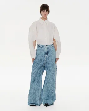 Acid Wash Loose Jeans