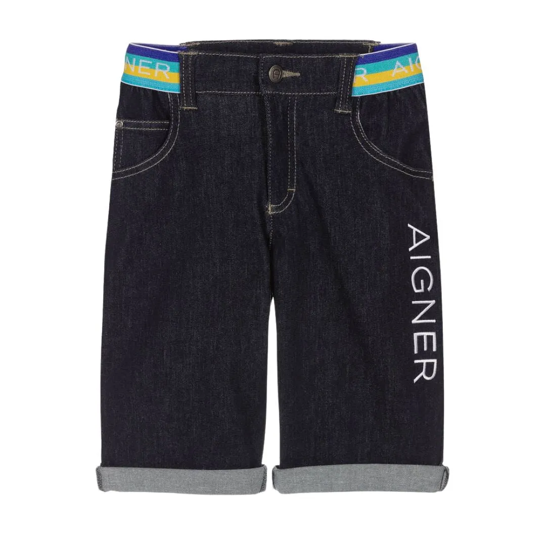 Aigner Denim Shorts Multicolour Waist