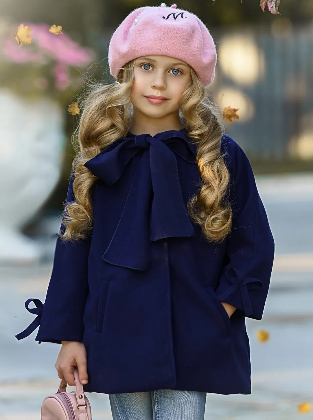 Autumn Dreams Bowed Wool Coat