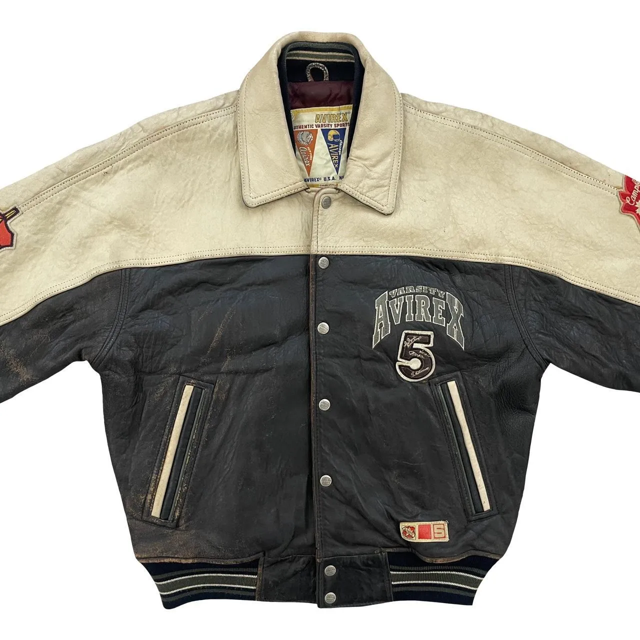 Avirex Leather Varsity Jacket