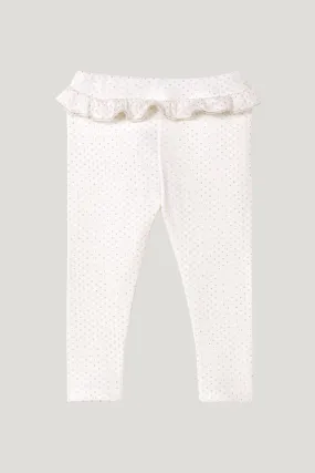 Baby Girl's White Temporel Leggings