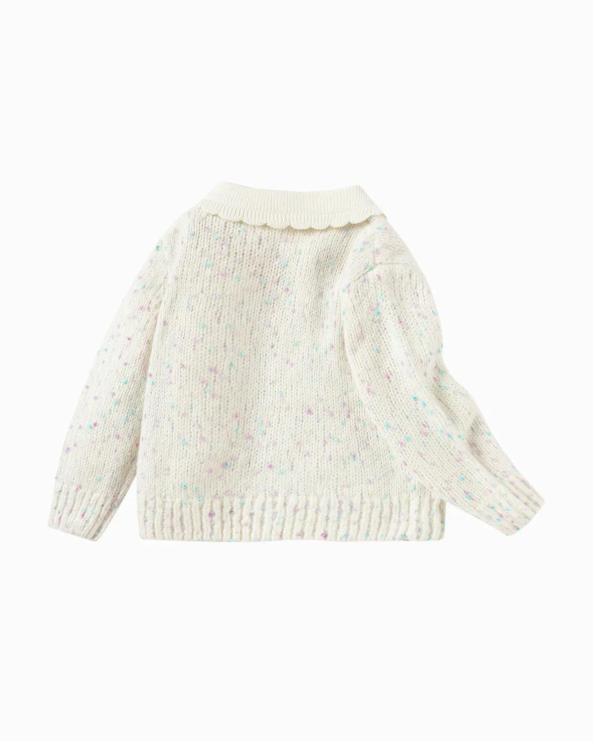 Balabala Toddler Girl White Hue Sweater