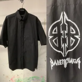 BALENCIAGA  |Cotton Oversized Logo Luxury Shirts