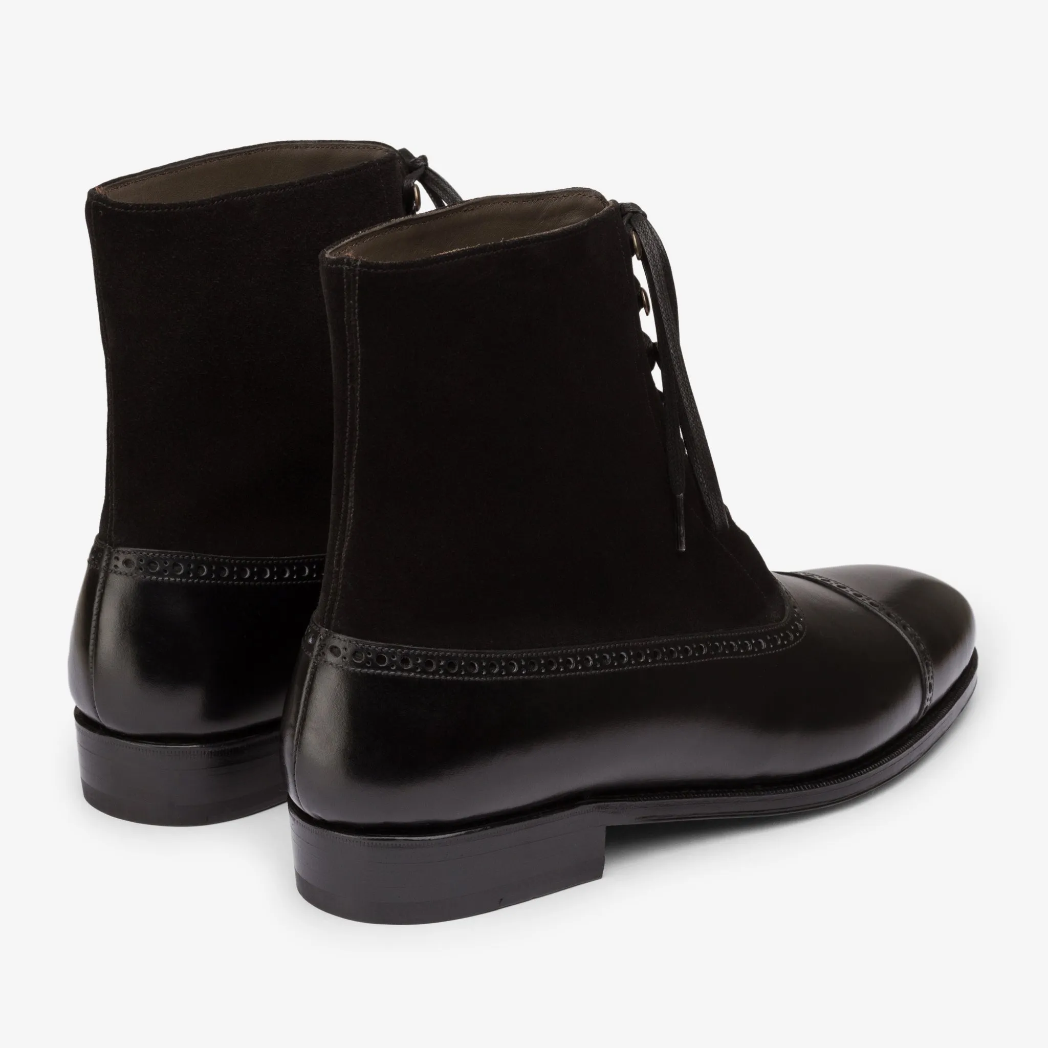 Balmoral Boot - Black - Zip Last