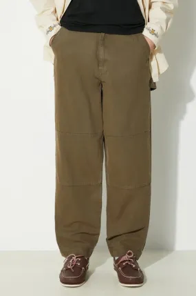 Barbour cotton trousers green color