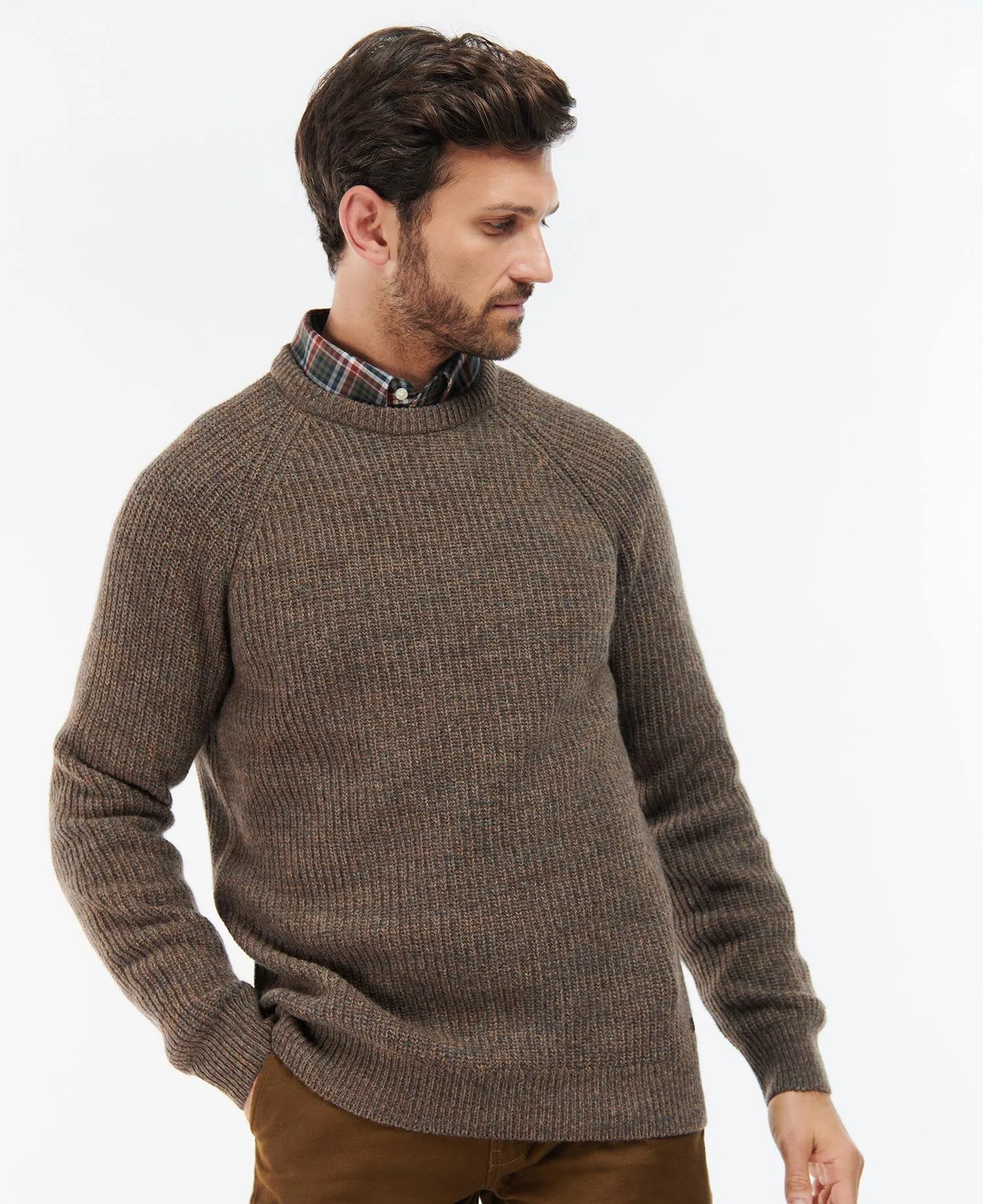 Barbour Men's Pullover Horseford Crew - Sandstone - Gillanders.ie Town & Country Clothing