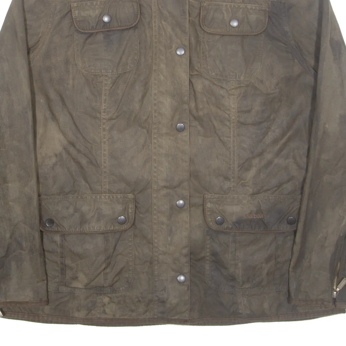 BARBOUR Womens Wax Jacket Green UK 18