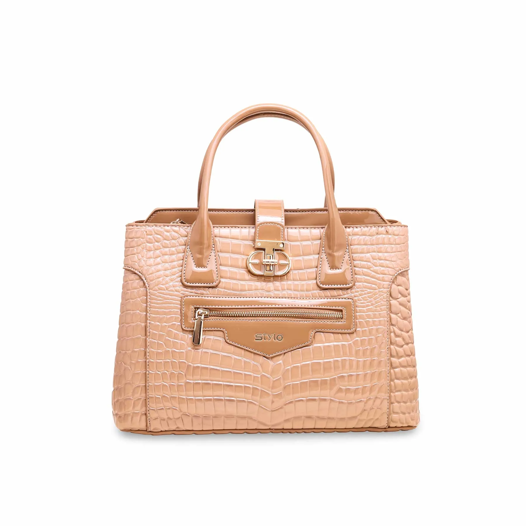 Beige Formal Hand Bag P36125