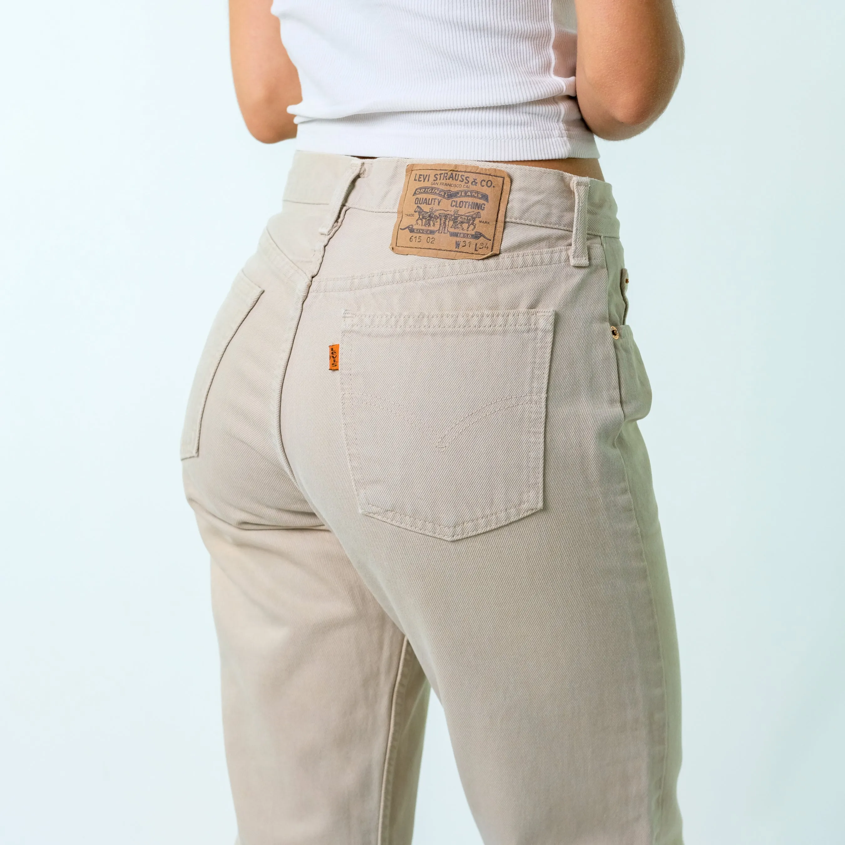 Beige y2ks Levi's Denim Jeans Baggy Pants (31x34)