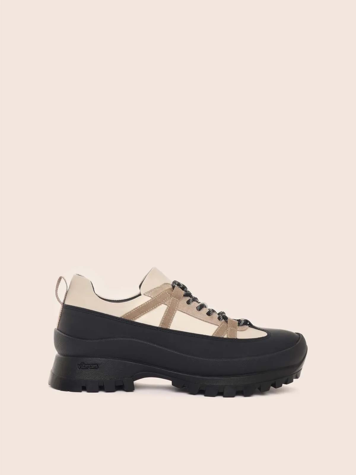 Beja Cream Combo Sneaker - Beige