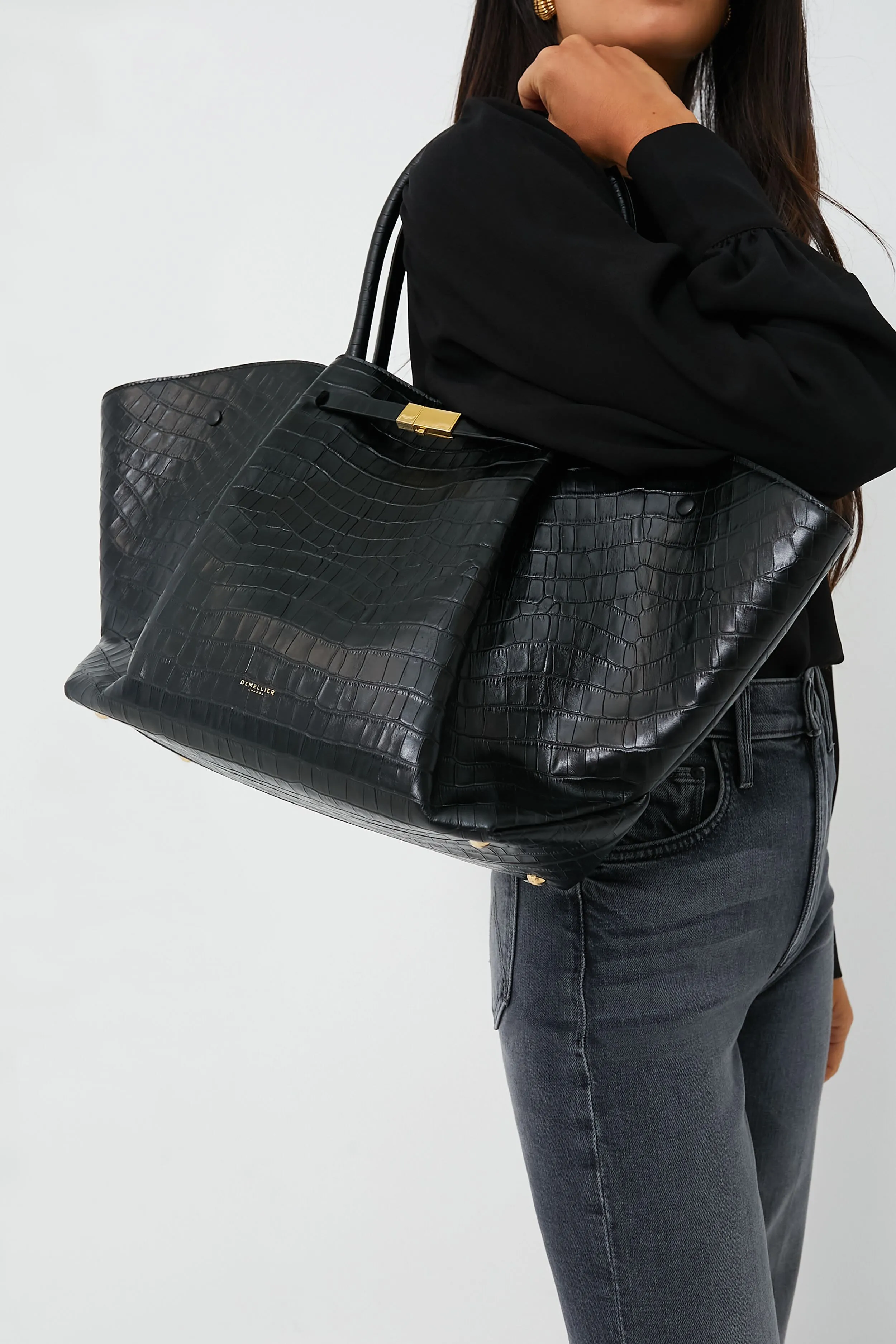 Black Croc New York Bag