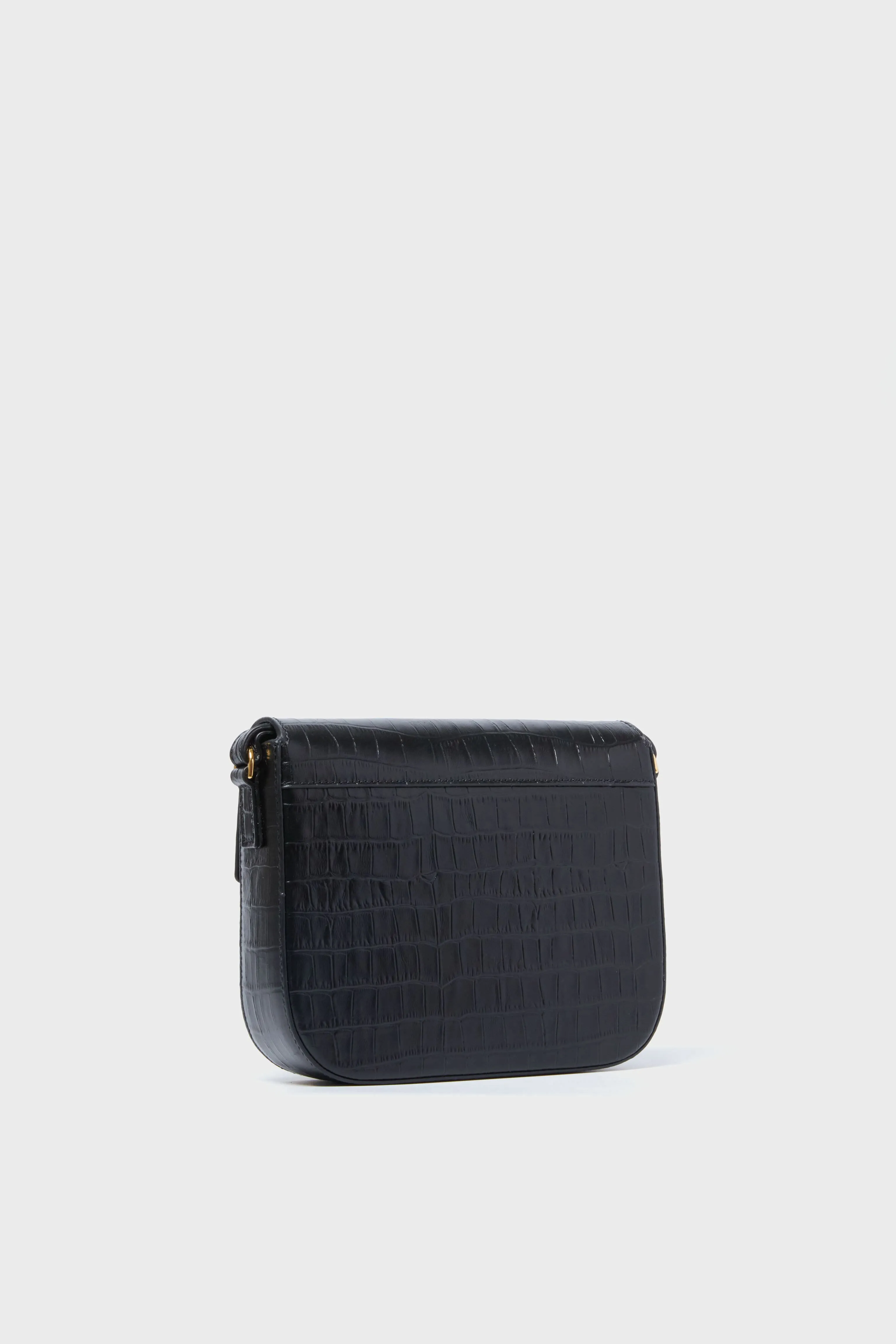 Black Croc Small Vancouver Bag