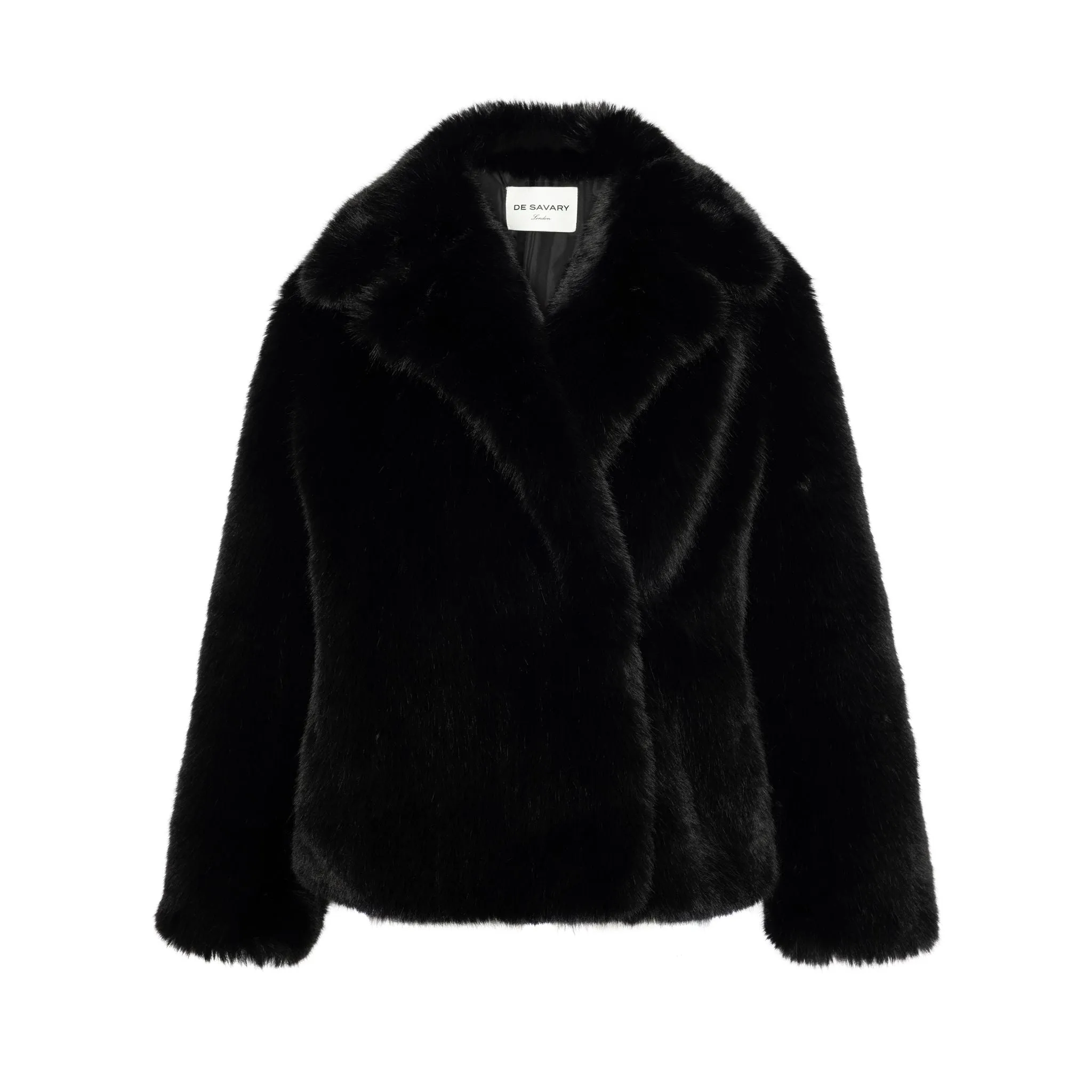 Black Faux Fur Coat