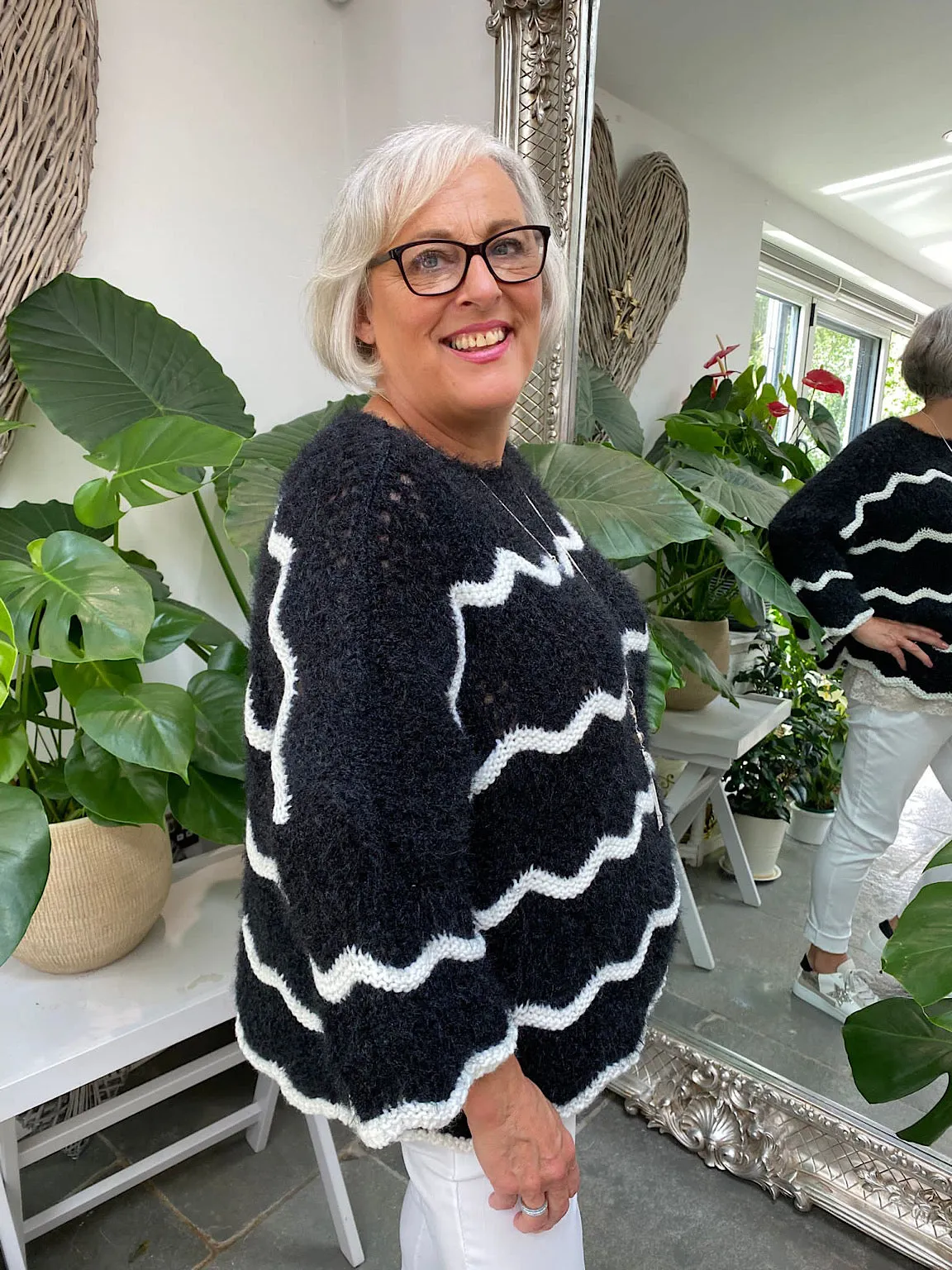 Black Luxury Fluffy Jumper Sharon