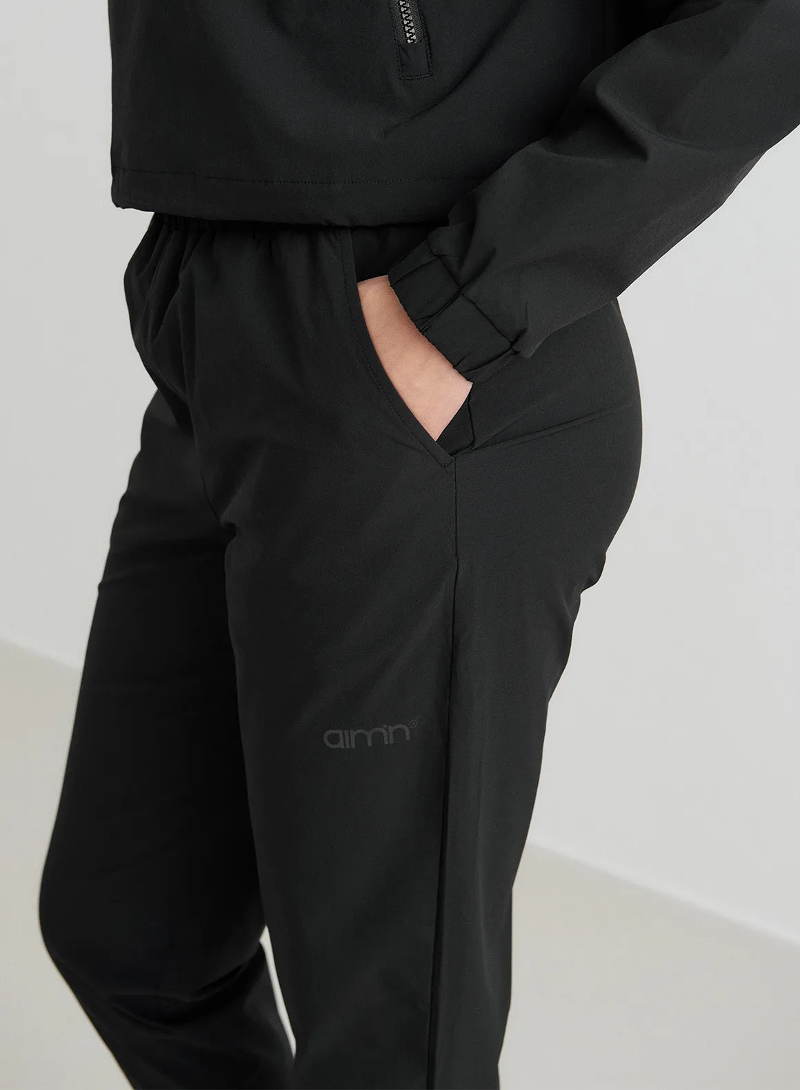 Black Windbreaker Pants