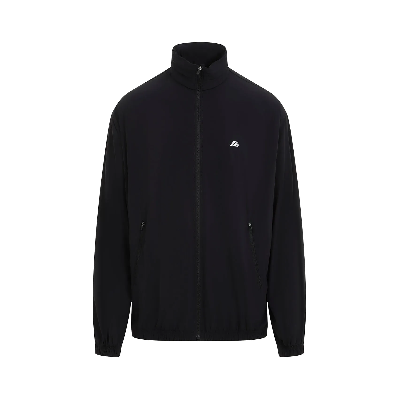 Black Windbreaker Polyamide Coat