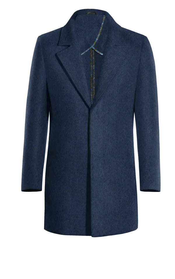 Blue Unlined Overcoat