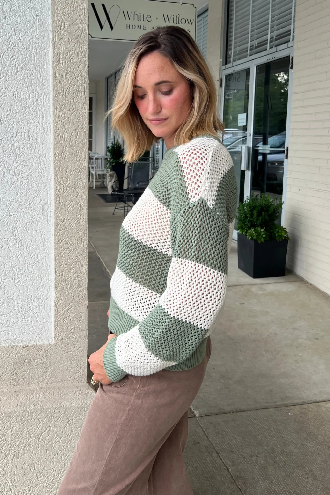 Broadbeach Striped Crewneck Sweater