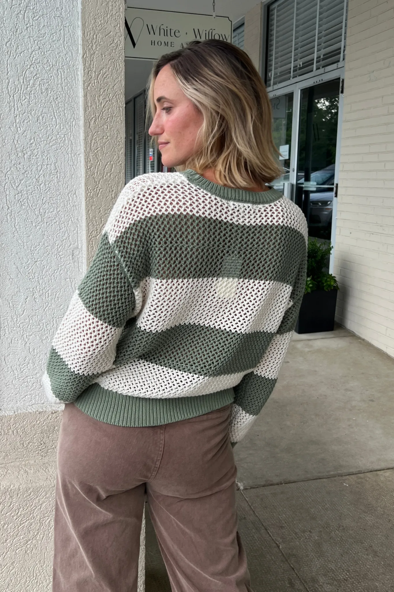 Broadbeach Striped Crewneck Sweater