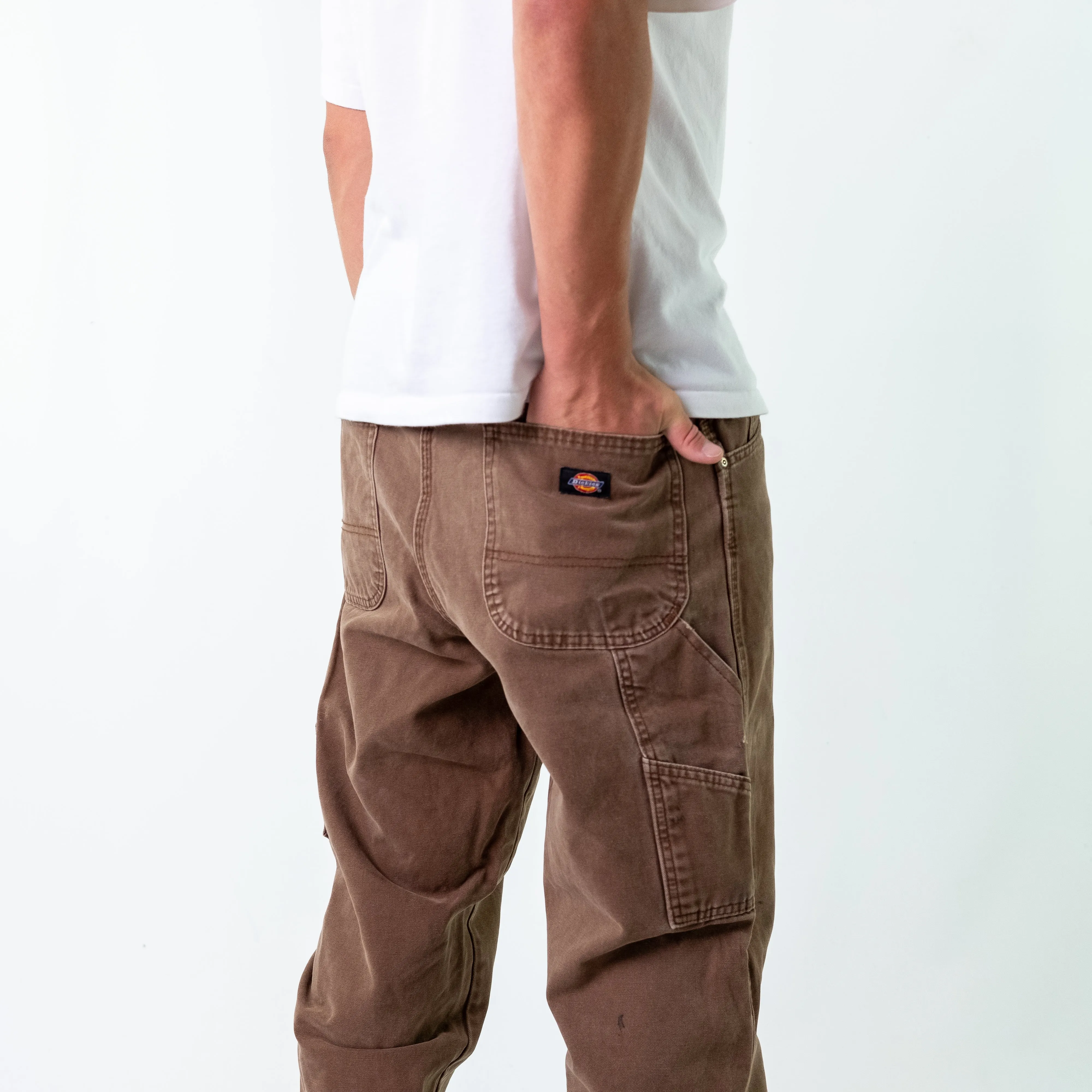 Brown y2ks Dickies Denim Carpenter Jeans Baggy Pants (36x34)