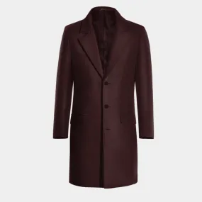 Burgundy Long Overcoat