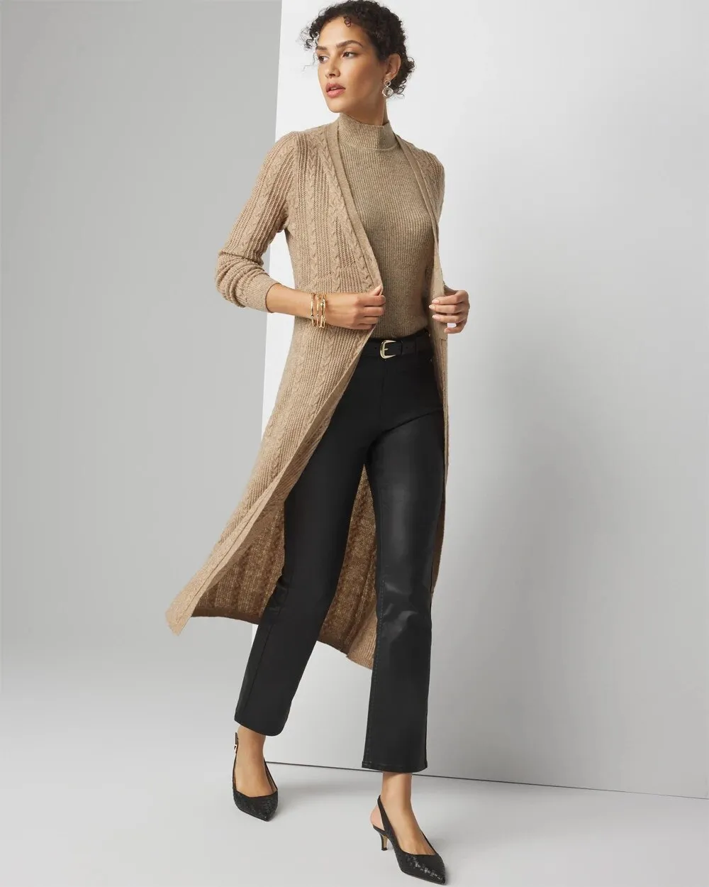 Cable Stitch Duster Sweater