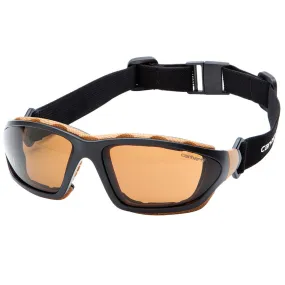 Carhartt Carthage Sandstone Bronze Anti-fog Lens With Black/tan Frame Safety Glasses