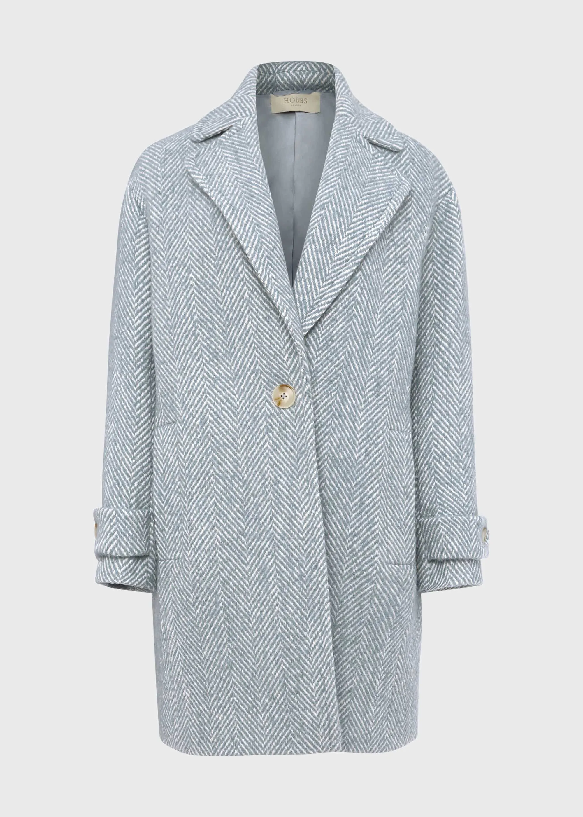 Carmen Herringbone Coat With Wool 