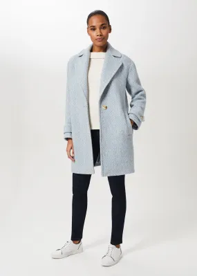 Carmen Herringbone Coat With Wool 