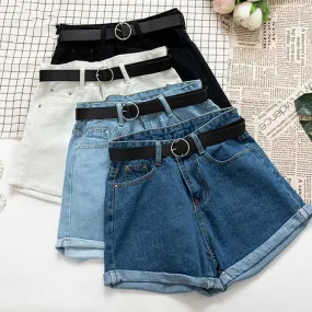 Casual Women Denim Shorts High Waist Jeans Shorts Ladies Bottom