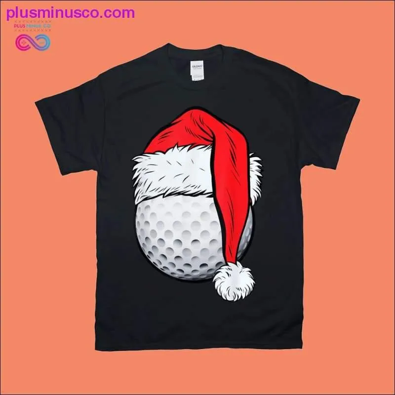 Christmas Golf Ball Santa T Shirt Hat Funny Sport Xmas Tees