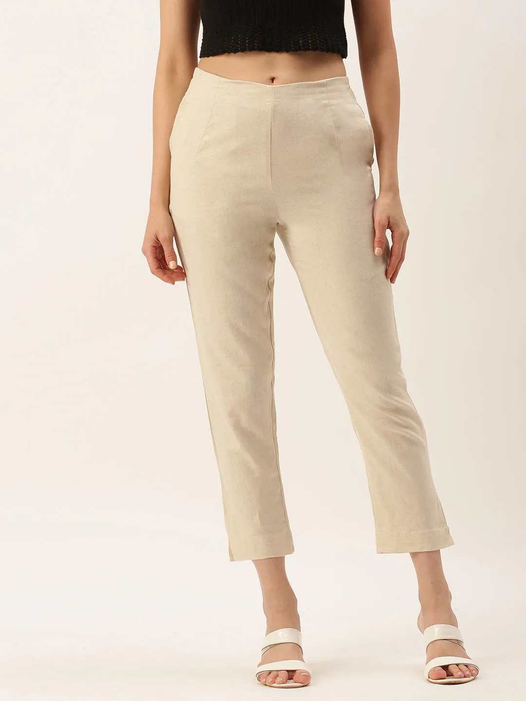 Cigarette Pant-Beige