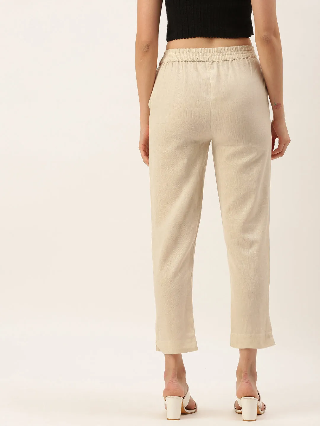 Cigarette Pant-Beige