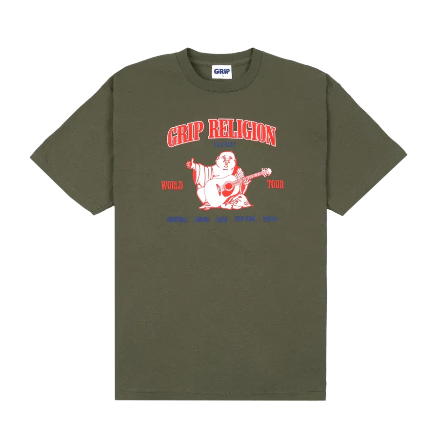 Classic Grip Religion T-Shirt Army Green