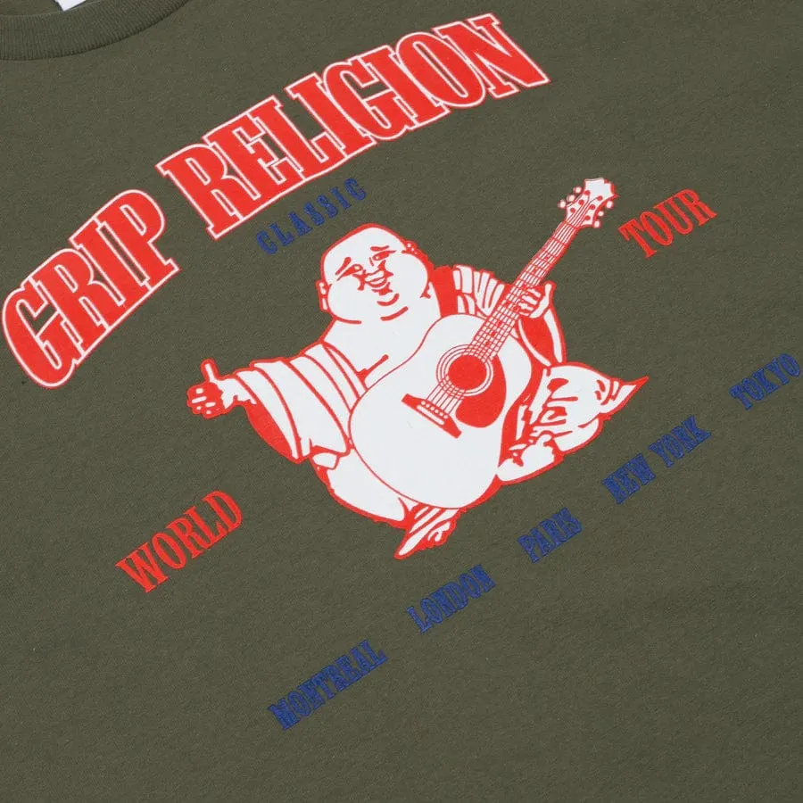 Classic Grip Religion T-Shirt Army Green