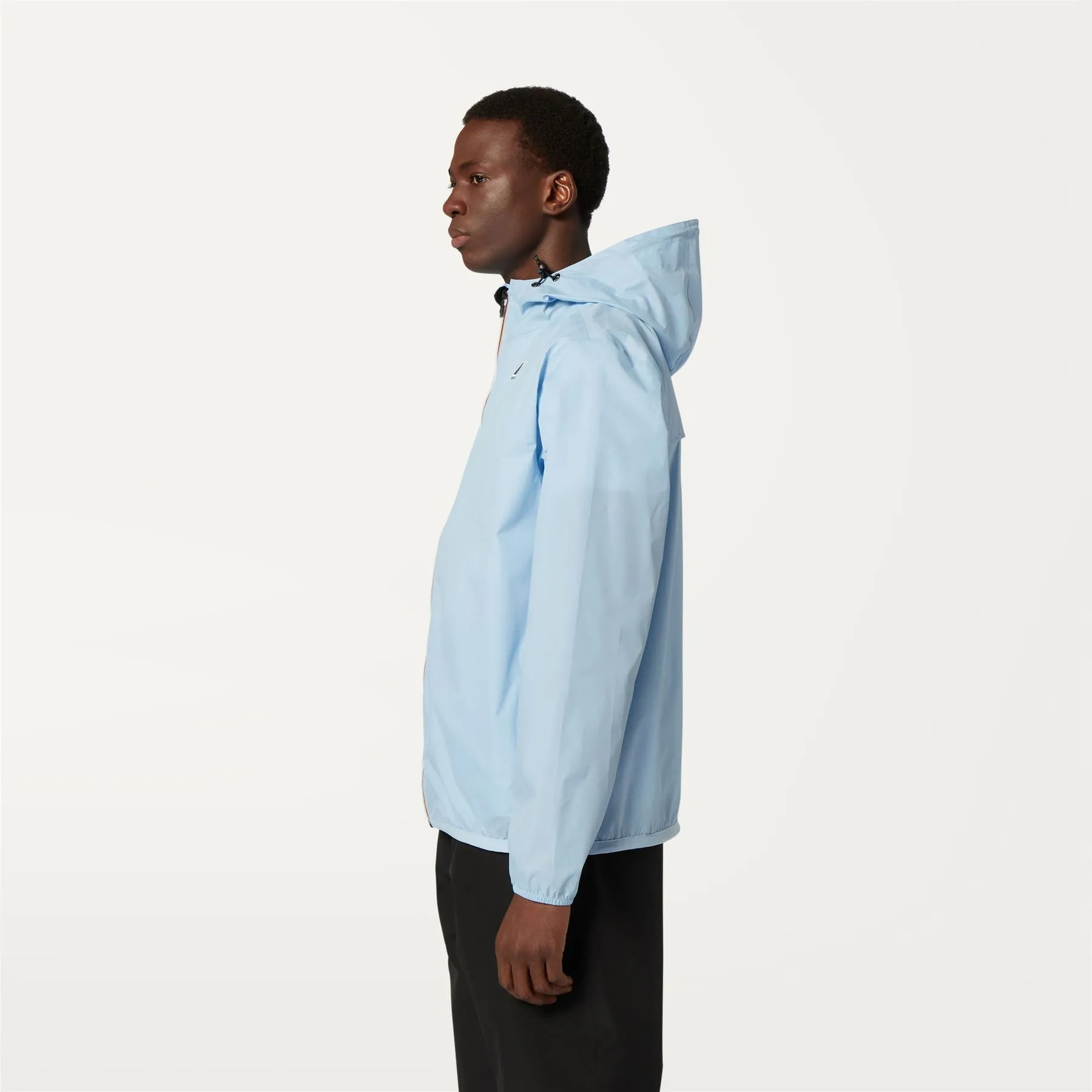 Claude - Unisex Packable Full Zip Waterproof  Rain Jacket in Azure Light Marine