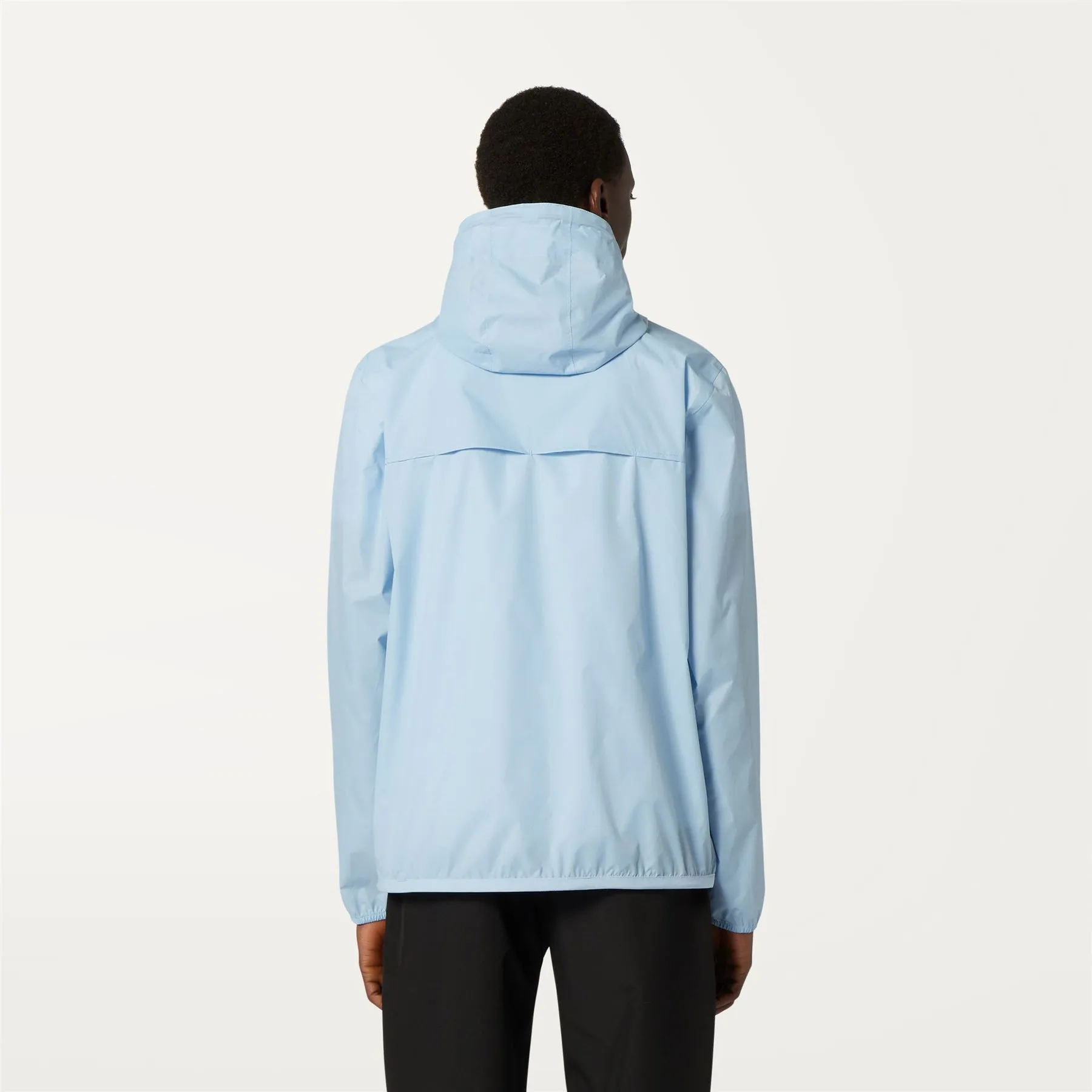 Claude - Unisex Packable Full Zip Waterproof  Rain Jacket in Azure Light Marine