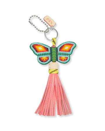 Clay Butterfly Bag Charm