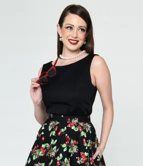 Collectif Black Hepburn Blouse