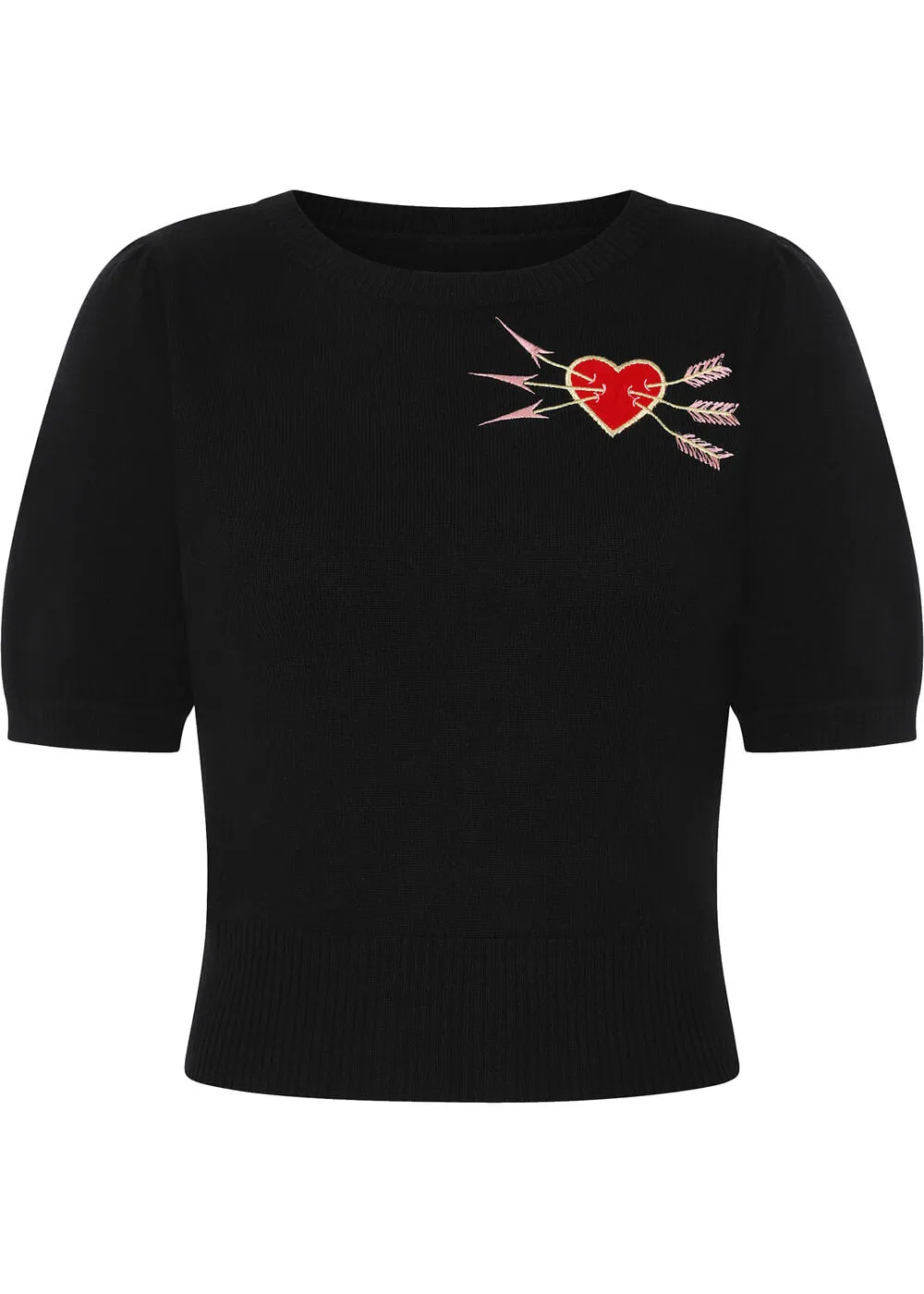 Collectif Chris Love Struck Top Black