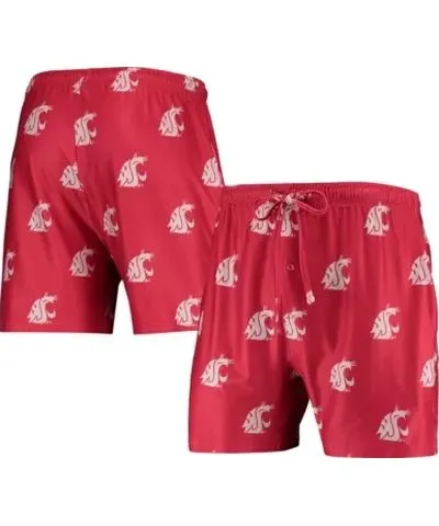 Concepts Sport Men's NCAA Washington State Cougars Flagship Allover Print Jam Shorts