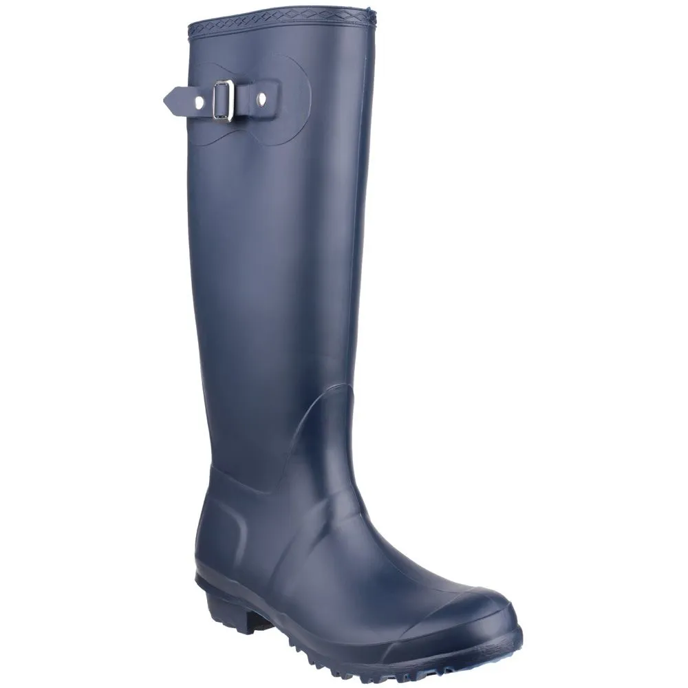 Cotswold Ladies Sandringham Buckled Welly Wellington Boot Navy