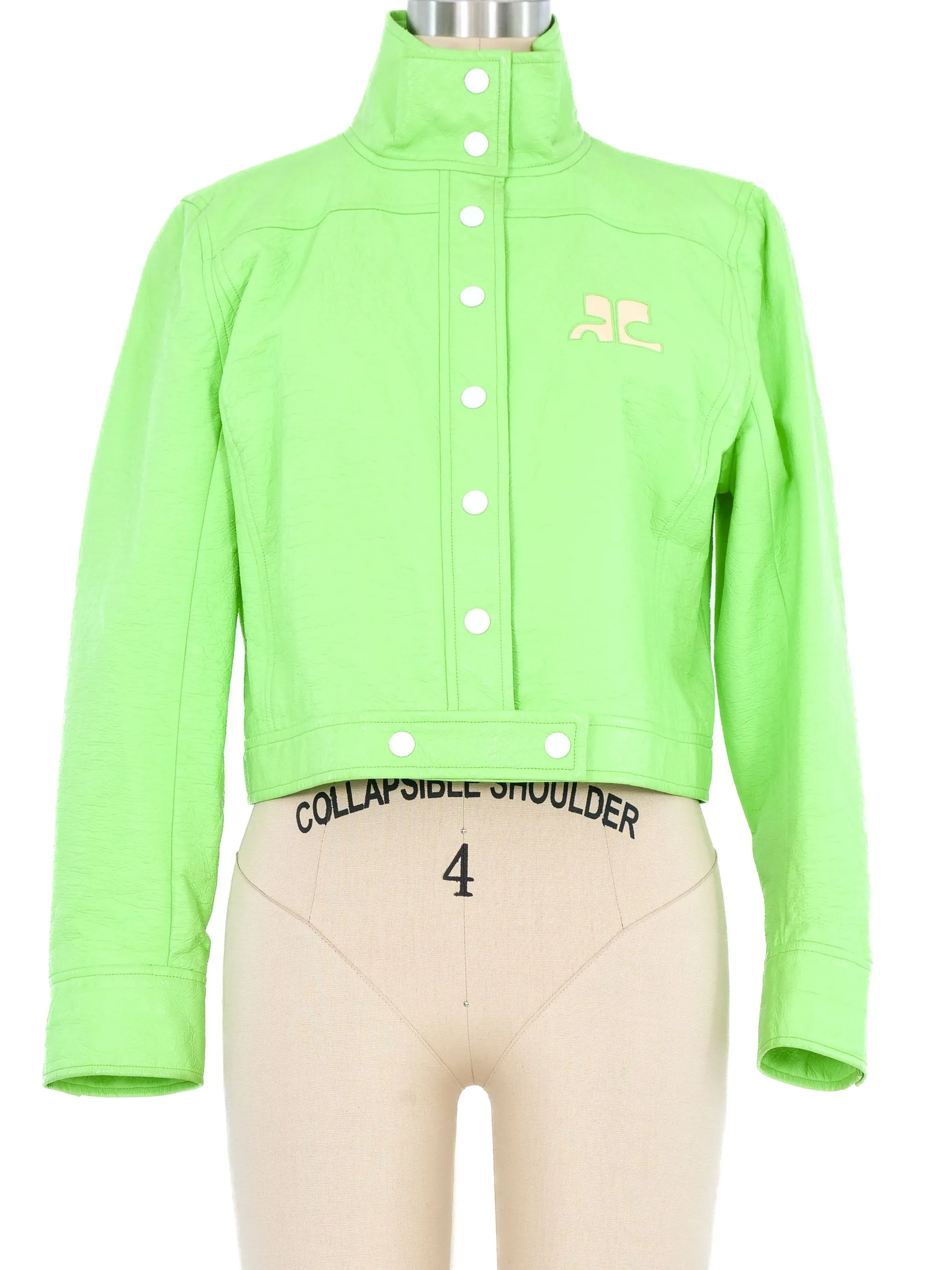 Courreges Lime Green Vinyl Jacket