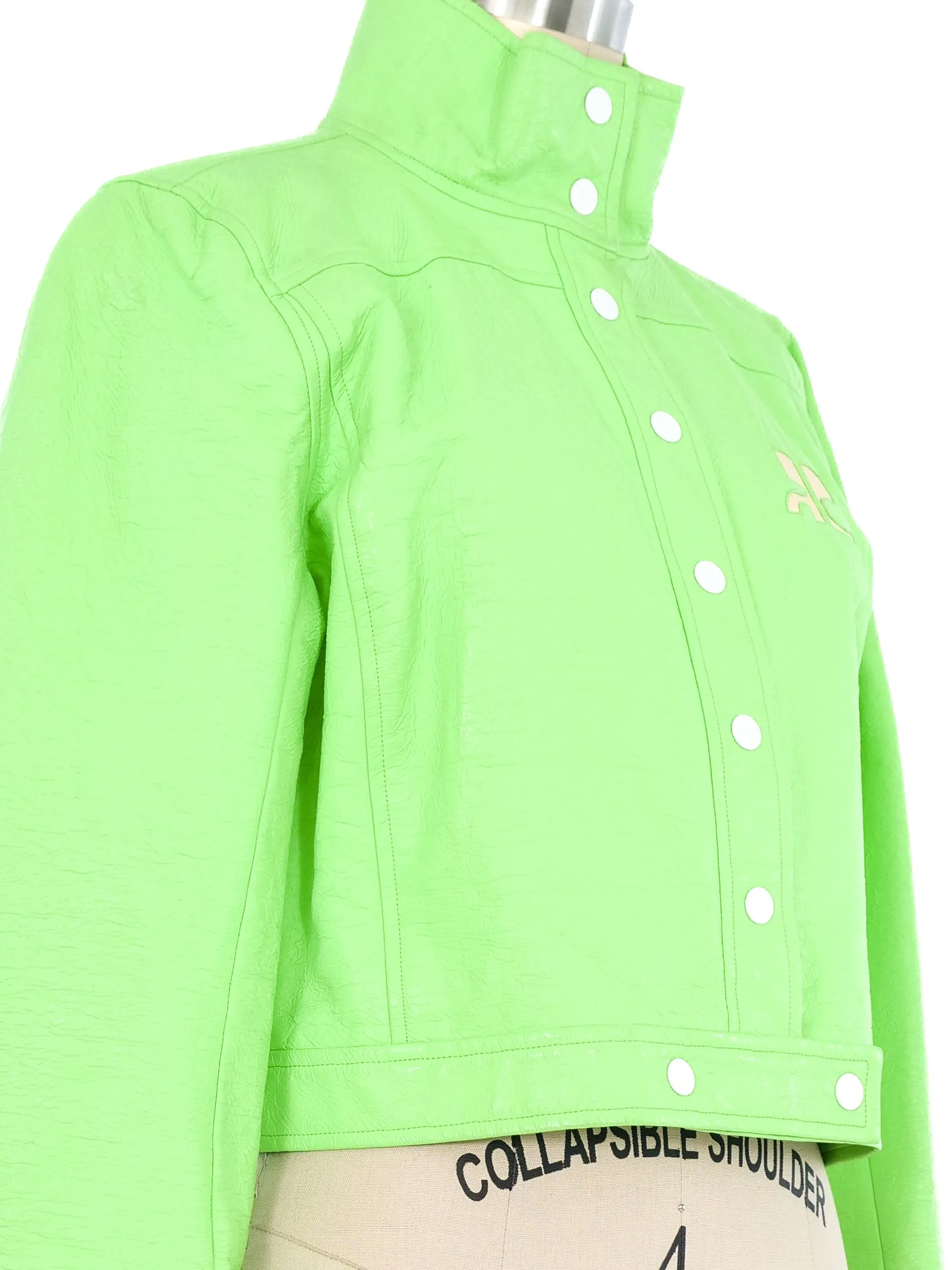 Courreges Lime Green Vinyl Jacket