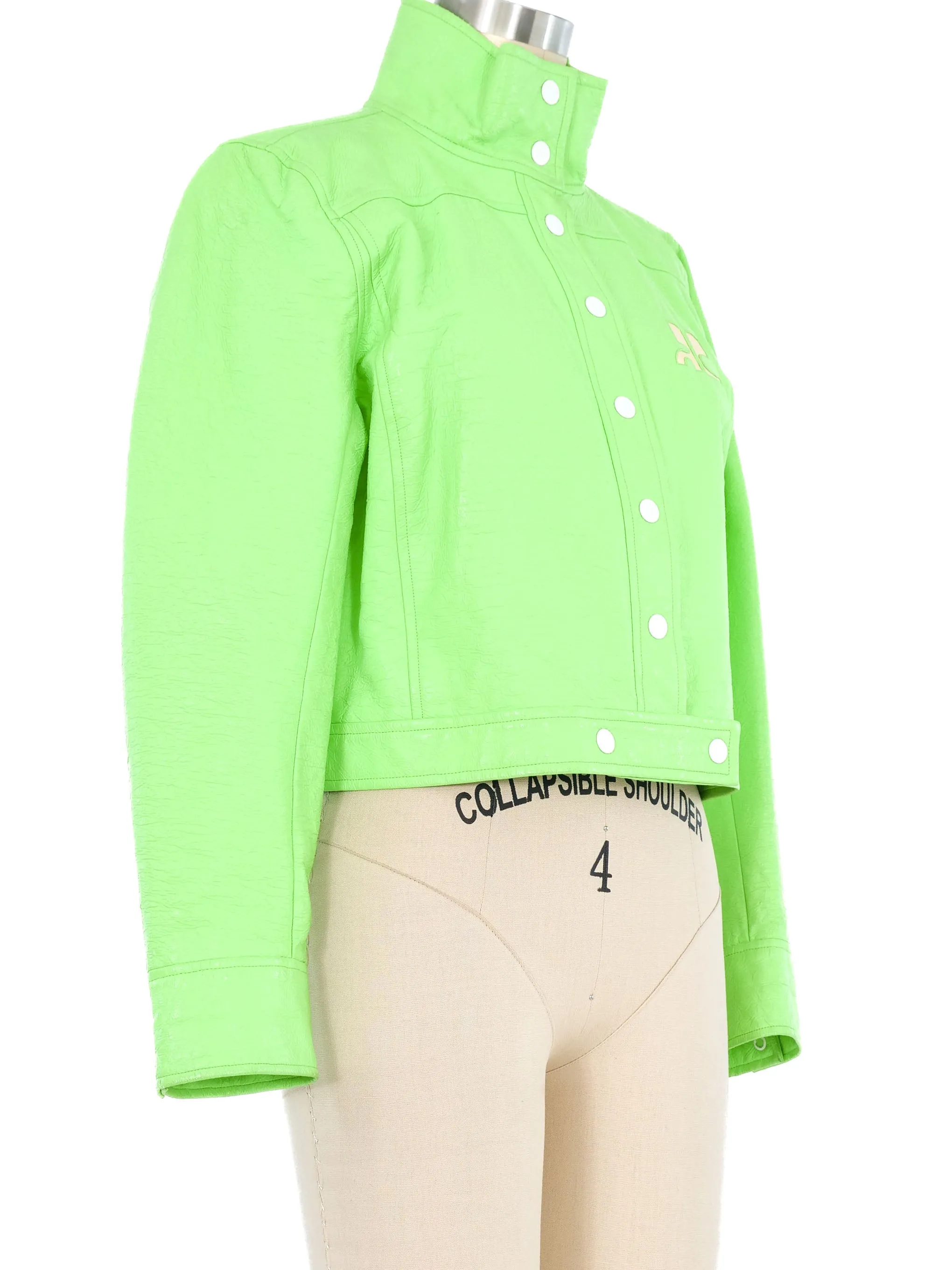 Courreges Lime Green Vinyl Jacket