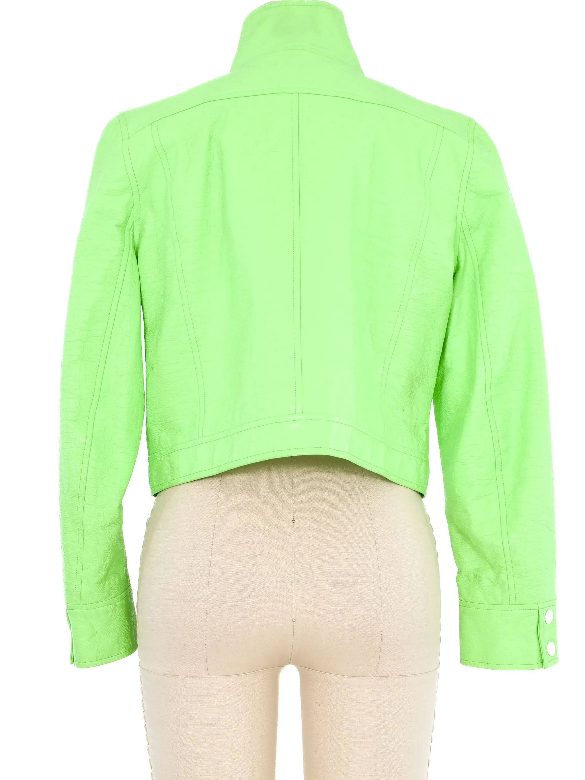 Courreges Lime Green Vinyl Jacket