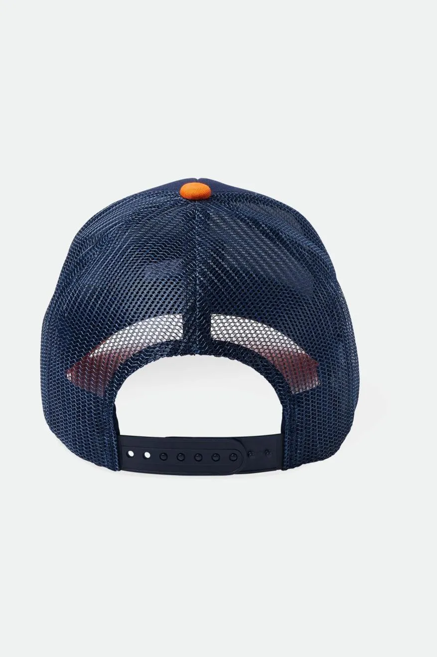 Crest Netplus MP Trucker Hat - Washed Navy/Paradise Orange