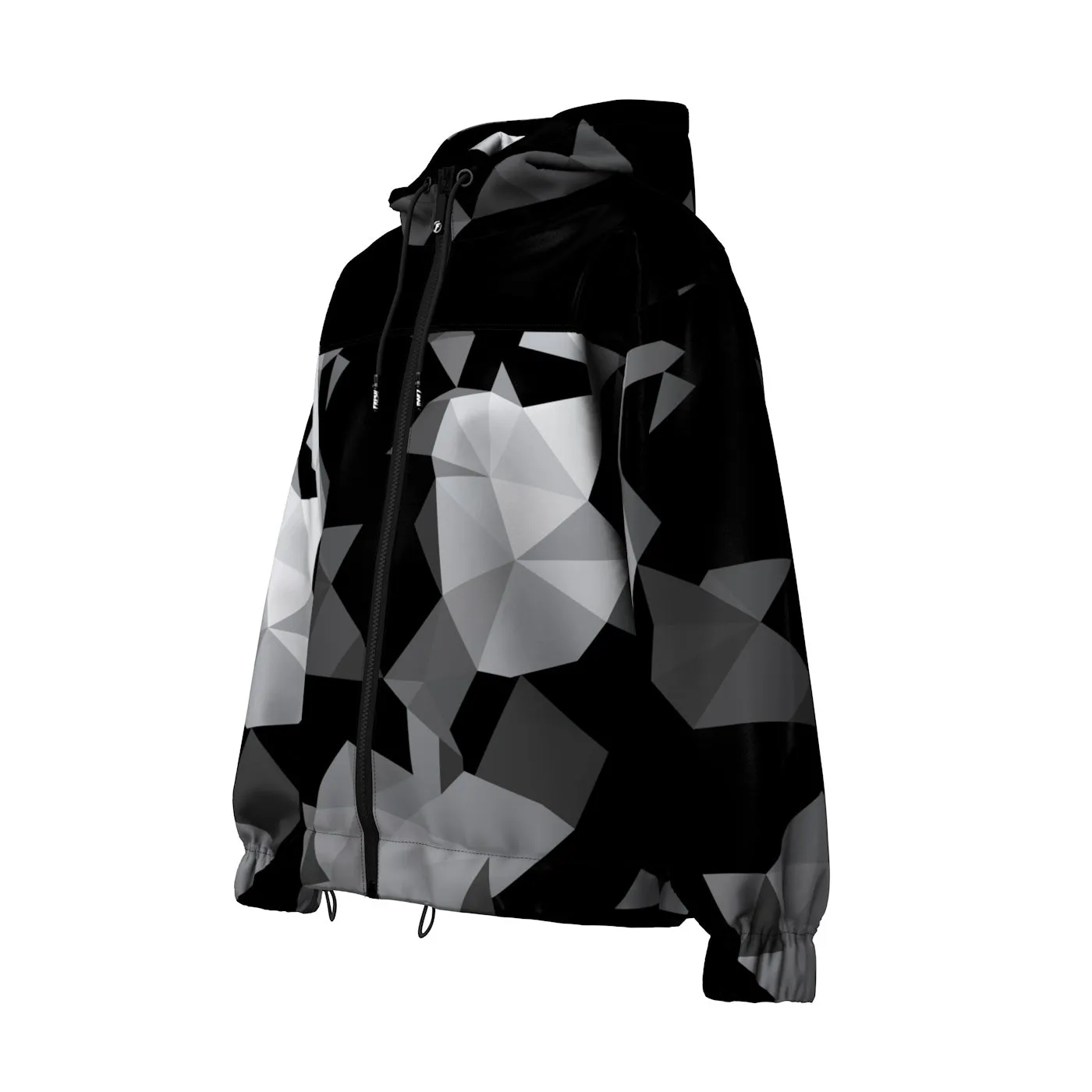 Cubes Black Windbreaker