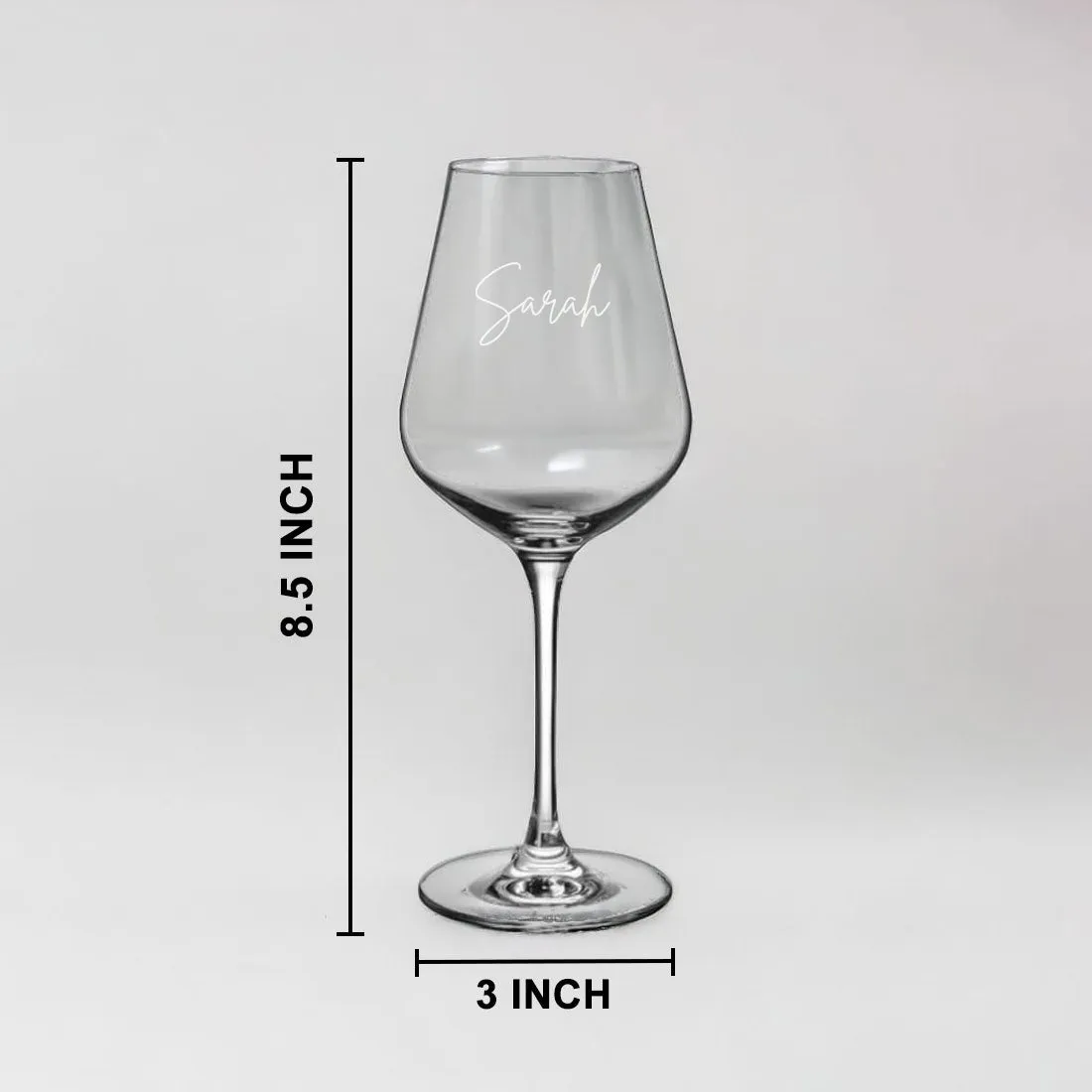 Customized Wine Glasses Set of 6 Premium Engraved Red Wine Glasses